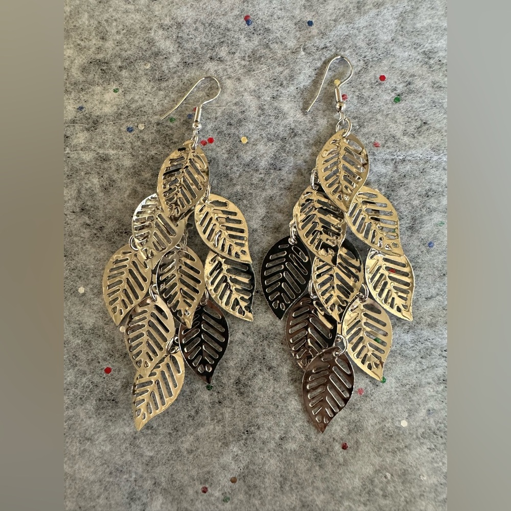 Drop Dangle Earrings. Hippie Boho Fashion. Silver Vintage Statement.